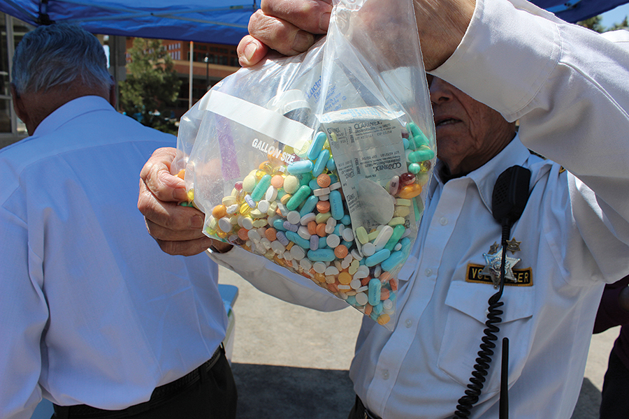 news_a_drugproblem8_web_2 1.6 TONS: Prescription drug take back days have been happening in Truckee/North Lake Tahoe since 2010, allowing locals to safely dispose of unneeded or unwanted medication. The events happen twice a year, with 1.6 tons of pills disposed of since the first event eight years ago. Of the medications handed over, 10 percent are opioids. Photo courtesy Tahoe Truckee Future Without Drug Dependence